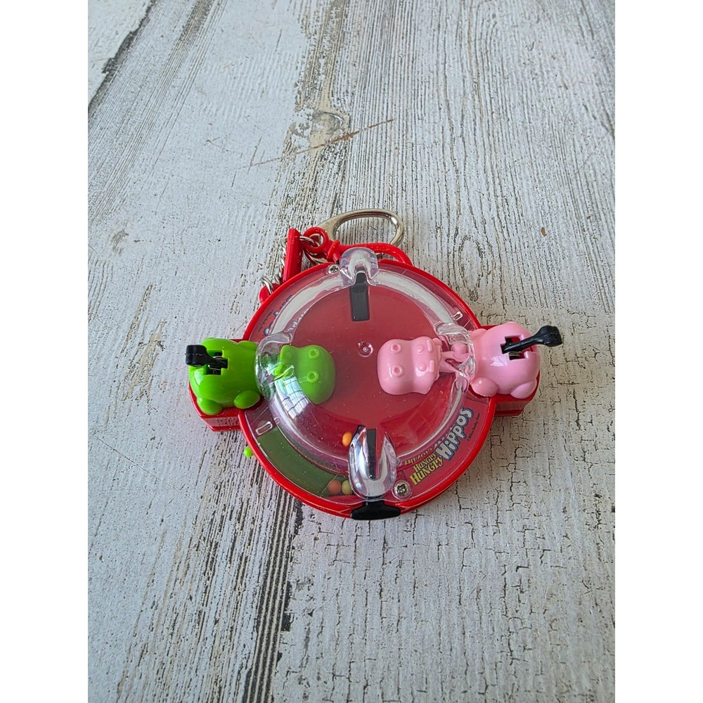 Vintage mini hungry Hippo keychain basic fun working toy
